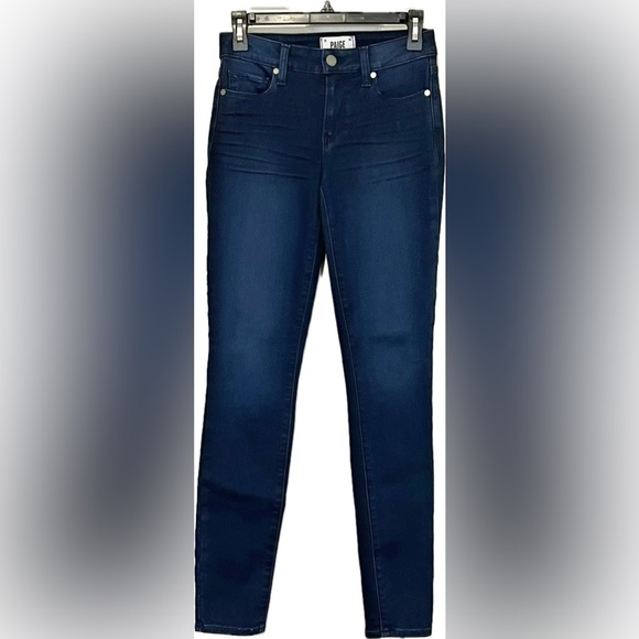 PAIGE Denim Verdugo Ultra Skinny Mid-Rise Jeans, Pamela Dark Wash, Size … - Picture 9 of 11